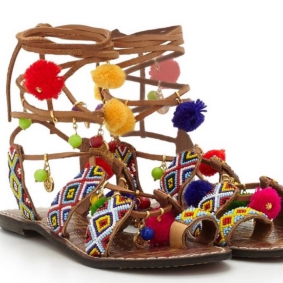 sam edelman pom pom sandals
